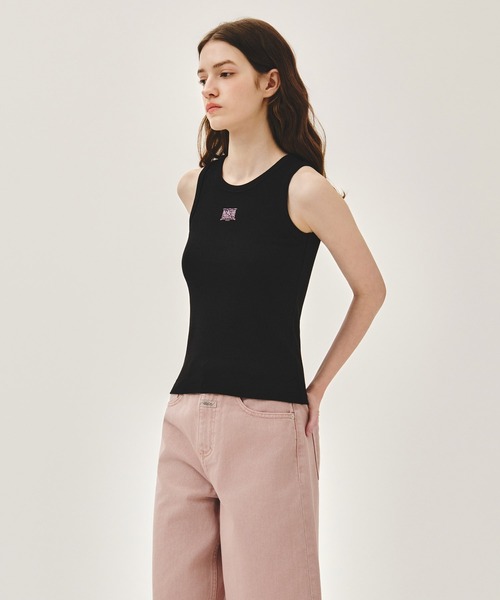 MARITHE + FRANCOIS GIRBAUD(マリテフランソワジルボー)の「W RIBBON CLASSIC LOGO SLEEVELESS(Tシャツ/カットソー・レディース・White/Black/ヘザーグレー・SMALL/MEDIUM)」の9枚目の写真