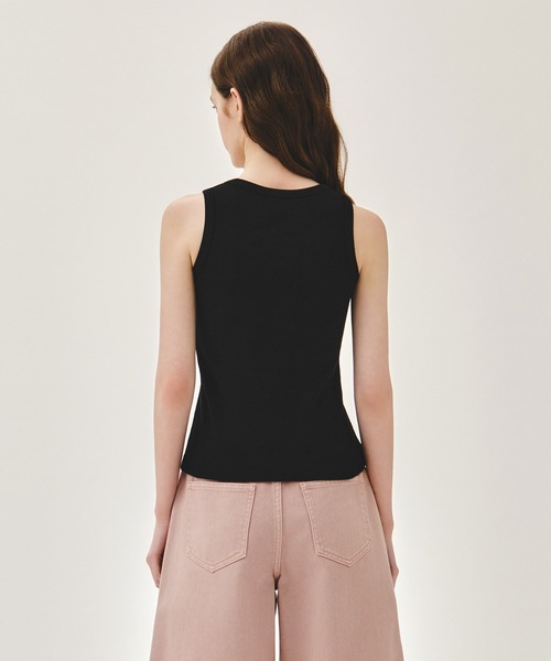 MARITHE + FRANCOIS GIRBAUD(マリテフランソワジルボー)の「W RIBBON CLASSIC LOGO SLEEVELESS(Tシャツ/カットソー・レディース・White/Black/ヘザーグレー・SMALL/MEDIUM)」の10枚目の写真