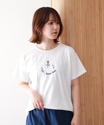 EMAGO 花刺繍レギュラーT 半袖