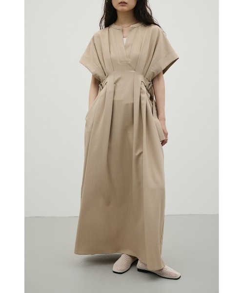 STYLEMIXER(スタイルミキサー)の「サイドバックルベルトワンピース(ワンピース・レディース・チャコールグレー/ライトベージュ・SMALL/MEDIUM)」の2枚目の写真