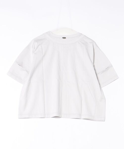 H.A.K(ハク)の「ウルティマハイゲージ天竺スリットスリーブTシャツ(Tシャツ/カットソー・レディース・ブラック/ライトグレー/カーキ・FREE)」の4枚目の写真