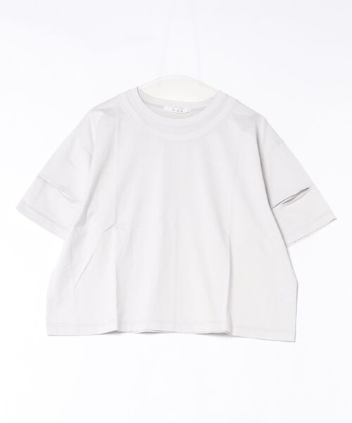 H.A.K(ハク)の「ウルティマハイゲージ天竺スリットスリーブTシャツ(Tシャツ/カットソー・レディース・ブラック/ライトグレー/カーキ・FREE)」の8枚目の写真