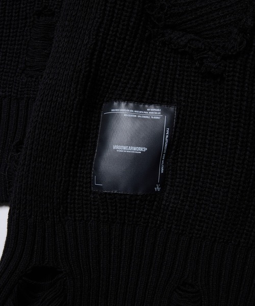 VIRGOwearworks（ヴァルゴウェアワークス）の「FRAYSHIFT CARDIGAN（カーディガン/ボレロ・メンズ・ブラック/オレンジ/オリーブドラブ・2/3/4）」の8枚目の写真