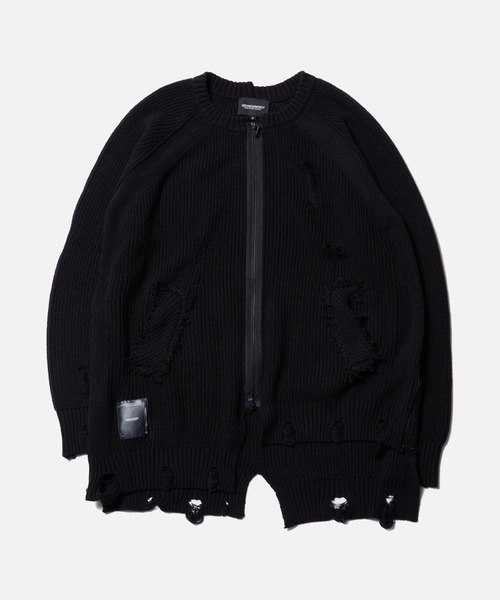 VIRGOwearworks（ヴァルゴウェアワークス）の「FRAYSHIFT CARDIGAN（カーディガン/ボレロ・メンズ・ブラック/オレンジ/オリーブドラブ・2/3/4）」の4枚目の写真