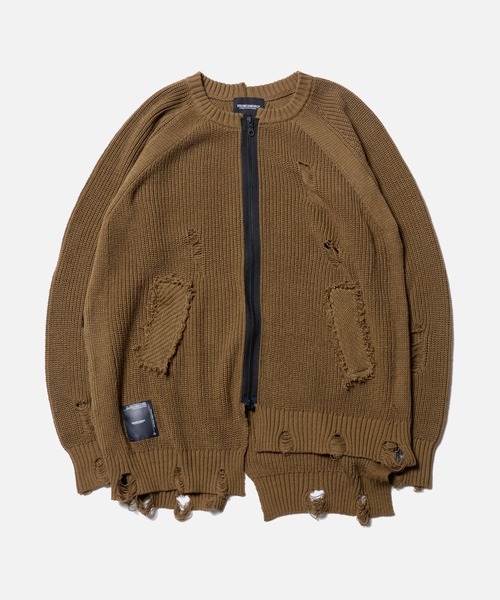 VIRGOwearworks（ヴァルゴウェアワークス）の「FRAYSHIFT CARDIGAN（カーディガン/ボレロ・メンズ・ブラック/オレンジ/オリーブドラブ・2/3/4）」の6枚目の写真
