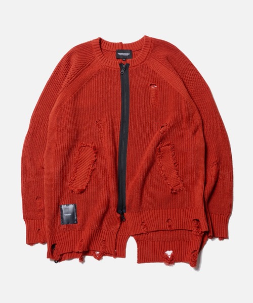VIRGOwearworks（ヴァルゴウェアワークス）の「FRAYSHIFT CARDIGAN（カーディガン/ボレロ・メンズ・ブラック/オレンジ/オリーブドラブ・2/3/4）」の7枚目の写真