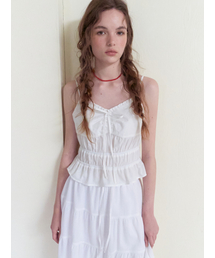 Smocked Cami Blouse, White