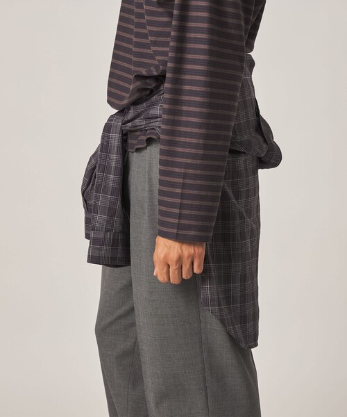 Steven Alan(スティーブンアラン)の「<Steven Alan> TW ハウンドトゥース チェック イン ツープリーツ ドレス トラウザーズ II(スラックス・メンズ・グレー・S/XL/L/M)」の2枚目の写真