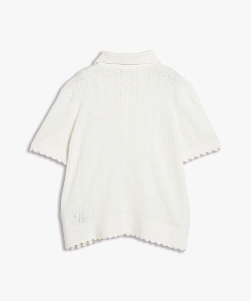 tommy jeans(トミー ジーンズ)の「レース編みショートスリーブポロニット(ポロシャツ・レディース・レッド系/ネイビー/ホワイト・SMALL/MEDIUM/X-SMALL)」の9枚目の写真