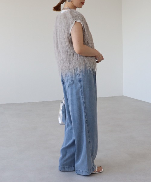 zena(ジェナ)の「サマーシャギーVネックベスト(ベスト・レディース・ブラック/グレー/モカ・MEDIUM)」の22枚目の写真