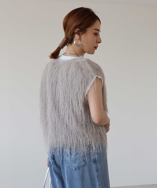 zena(ジェナ)の「サマーシャギーVネックベスト(ベスト・レディース・ブラック/グレー/モカ・MEDIUM)」の19枚目の写真