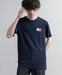 TOMMY HILFIGER レギュラーフィットスリムバッジロゴプリント半袖Tシャツ