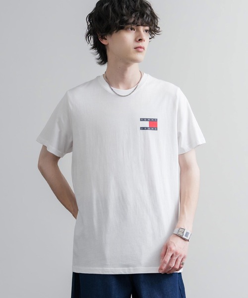 TOMMY HILFIGER（トミーヒルフィガー）の「TOMMY HILFIGER レギュラーフィットスリムバッジロゴプリント半袖Tシャツ（Tシャツ/カットソー・メンズ・ブラック/ネイビー/ホワイト・M/L/S）」の12枚目の写真