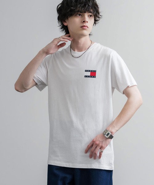 TOMMY HILFIGER（トミーヒルフィガー）の「TOMMY HILFIGER レギュラーフィットスリムバッジロゴプリント半袖Tシャツ（Tシャツ/カットソー・メンズ・ブラック/ネイビー/ホワイト・M/L/S）」の11枚目の写真