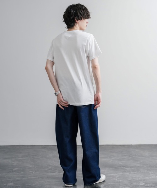 TOMMY HILFIGER（トミーヒルフィガー）の「TOMMY HILFIGER レギュラーフィットスリムバッジロゴプリント半袖Tシャツ（Tシャツ/カットソー・メンズ・ブラック/ネイビー/ホワイト・M/L/S）」の9枚目の写真