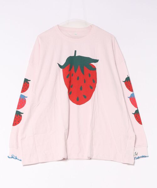 MARKEY'S(マーキーズ)の「袖リブビッグ長袖Tシャツ/おとな(Tシャツ/カットソー・レディース・ライトピンク/クリーム/イエロー/ブラウン・160cm)」の4枚目の写真