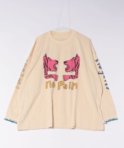 MARKEY'S(マーキーズ)の「袖リブビッグ長袖Tシャツ/おとな(Tシャツ/カットソー・レディース・ライトピンク/クリーム/イエロー/ブラウン・160cm)」の18枚目の写真