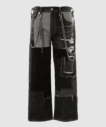 JUNYA WATANABE MAN（ジュンヤワタナベマン）の「PATCHWORK COTTON SELVEDGE DENIM PANTS WITH CHAIN（デニムパンツ）」
