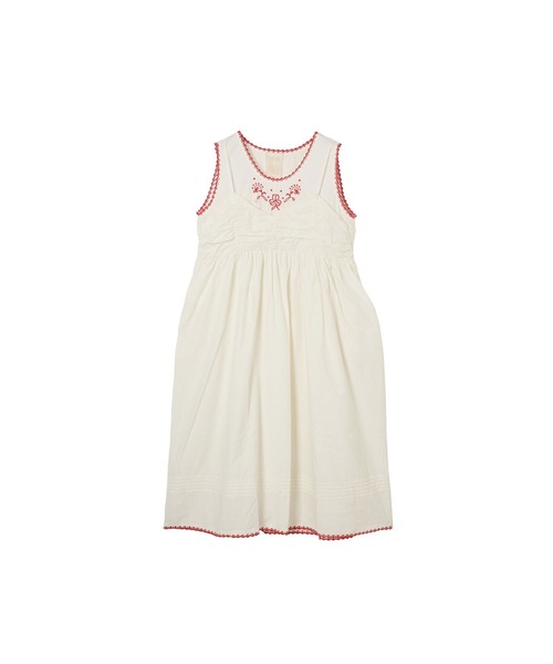 INDIA IS BEAUTIFUL(インディアイズビューティフル)の「INDIA IS BEAUTIFUL/CAMSOLE LAYERED ONEPIECE(ワンピース・レディース・ホワイト・ONE SIZE)」の2枚目の写真