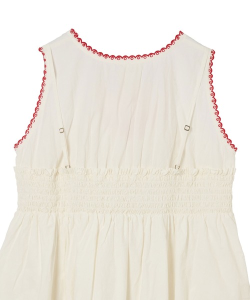 INDIA IS BEAUTIFUL(インディアイズビューティフル)の「INDIA IS BEAUTIFUL/CAMSOLE LAYERED ONEPIECE(ワンピース・レディース・ホワイト・ONE SIZE)」の6枚目の写真