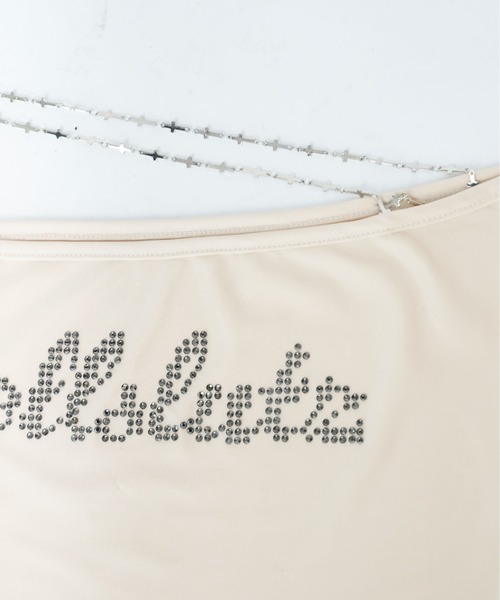 dollslutz(ドルズラッツ)の「【dollslutz】nude hourglass top/【ドルズラッツ】ヌーディーサテントップス(Tシャツ/カットソー・レディース・ブラック/アイボリー・FREE)」の15枚目の写真