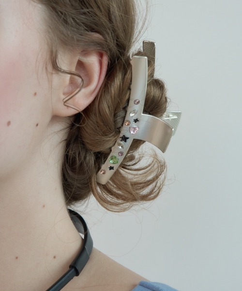 ラインストーンヘアクリップ/Rhinestone hair clip（バレッタ/ヘア