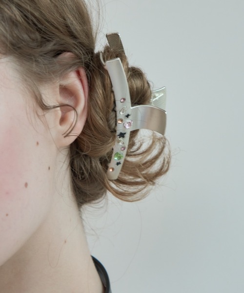 ラインストーンヘアクリップ/Rhinestone hair clip（バレッタ/ヘア