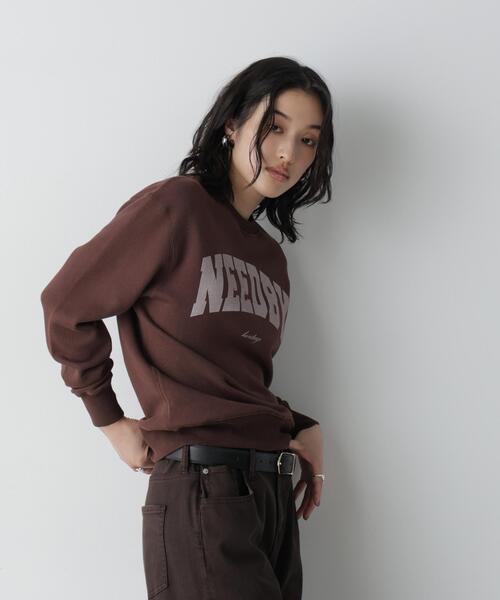 NEEDBY heritage(ニードバイヘリテージ)の「NEEDBY heritage/「STEVELOUR」別注 HUDSON S(スウェット・レディース・ネイビー/ブラウン/グリーン・S)」の5枚目の写真
