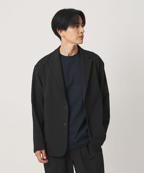 BEAUTY&YOUTH UNITED ARROWS(ビューティーアンドユースユナイテッドアローズ)の「KOMATSU ドビー リラックス ジャケット ストレッチ 吸水速乾 セットアップ対応(テーラードジャケット・メンズ・ベージュ/ブラック・XL/M/L/S)」の6枚目の写真
