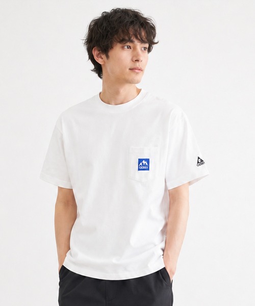 GERRY（ジェリー）の「GERRY ジェリー  メンズ半袖Tシャツ  ポケット付 無地 ロゴ（Tシャツ/カットソー・メンズ・ネイビー/ブラック/ホワイト・M/L/XL）」の2枚目の写真