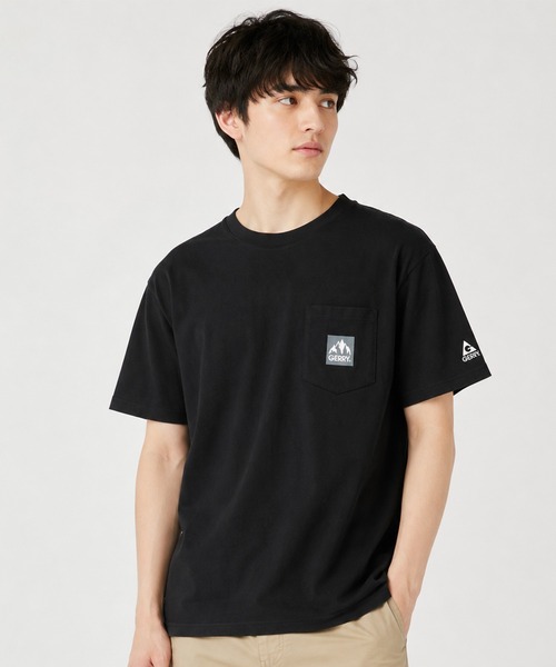 GERRY（ジェリー）の「GERRY ジェリー  メンズ半袖Tシャツ  ポケット付 無地 ロゴ（Tシャツ/カットソー・メンズ・ネイビー/ブラック/ホワイト・M/L/XL）」の3枚目の写真