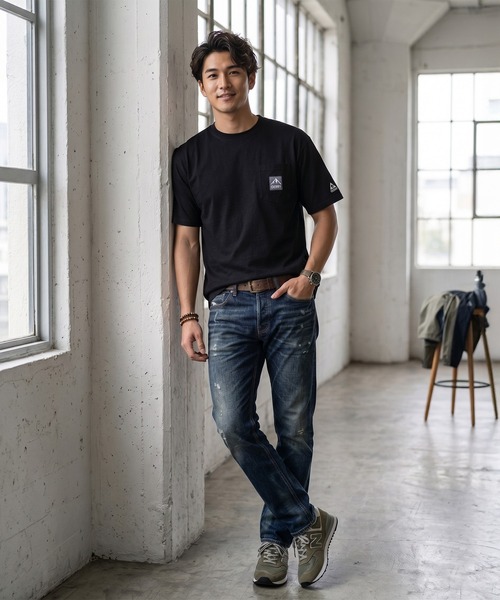 GERRY（ジェリー）の「GERRY ジェリー  メンズ半袖Tシャツ  ポケット付 無地 ロゴ（Tシャツ/カットソー・メンズ・ネイビー/ブラック/ホワイト・M/L/XL）」の17枚目の写真