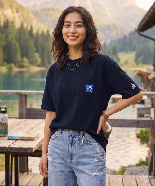 GERRY（ジェリー）の「GERRY ジェリー  メンズ半袖Tシャツ  ポケット付 無地 ロゴ（Tシャツ/カットソー・メンズ・ネイビー/ブラック/ホワイト・M/L/XL）」の21枚目の写真
