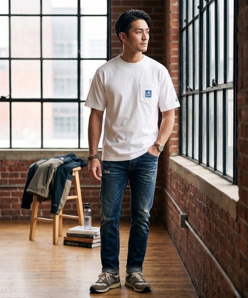 GERRY（ジェリー）の「GERRY ジェリー  メンズ半袖Tシャツ  ポケット付 無地 ロゴ（Tシャツ/カットソー・メンズ・ネイビー/ブラック/ホワイト・M/L/XL）」の10枚目の写真