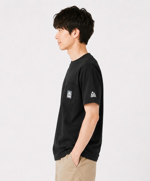 GERRY（ジェリー）の「GERRY ジェリー  メンズ半袖Tシャツ  ポケット付 無地 ロゴ（Tシャツ/カットソー・メンズ・ネイビー/ブラック/ホワイト・M/L/XL）」の11枚目の写真