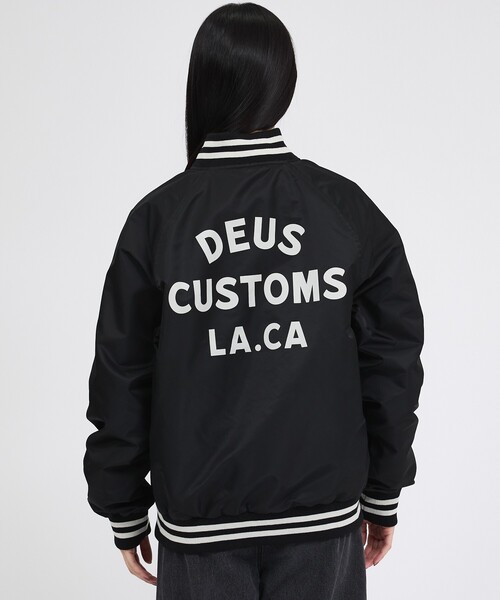 DEUS EX MACHINA（デウスエクスマキナ）の「【DEUS EX MACHINA / デウス】Stadium Jacket / スタジアムジャケット / ユニセックス（スタジャン・メンズ・ブラック・M/L）」の9枚目の写真