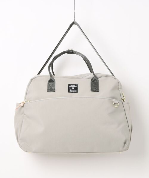 anello(アネロ)の「大容量 撥水ポリエステル 2WAY ボストンバッグ ショルダーベルト付き MARTシリーズ(ボストンバッグ・レディース・グレー/ブラック/グレイッシュベージュ・FREE)」の3枚目の写真