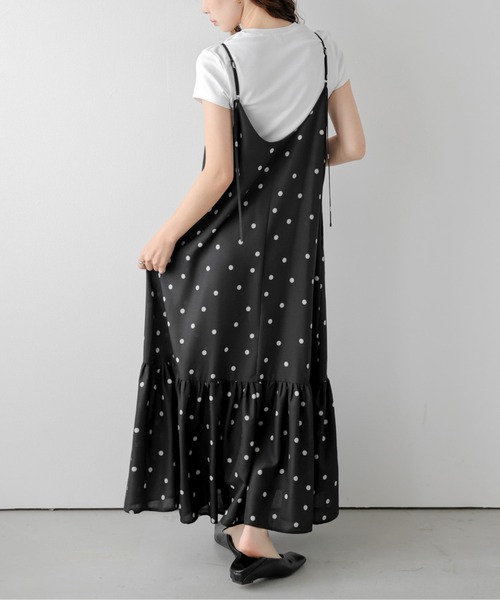 AMELY(エミリー)の「ドット柄 ティアード ワンピース(ワンピース・レディース・ホワイト/ブラック/ブラウン・フリー)」の18枚目の写真
