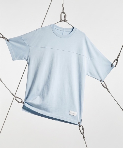 MODE COMMUTER（モードコミューター）の「[MC by HIDETAKA FUKUZONO  COLLECTION] FOOT BALL TEE（Tシャツ/カットソー・メンズ・グレー/サックスブルー/ベージュ・SMALL/MEDIUM/LARGE）」の3枚目の写真