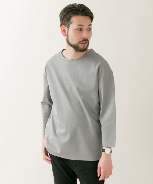 URBAN RESEARCH（アーバンリサーチ）の「UR ビックシルエットジャージー8分袖Tシャツ（Tシャツ/カットソー・メンズ・グレー/ホワイト/ネイビー・LARGE/MEDIUM）」の3枚目の写真