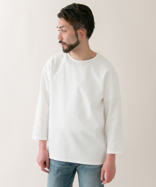 URBAN RESEARCH（アーバンリサーチ）の「UR ビックシルエットジャージー8分袖Tシャツ（Tシャツ/カットソー・メンズ・グレー/ホワイト/ネイビー・LARGE/MEDIUM）」の2枚目の写真