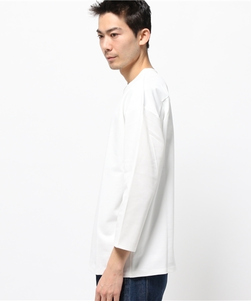 URBAN RESEARCH（アーバンリサーチ）の「UR ビックシルエットジャージー8分袖Tシャツ（Tシャツ/カットソー・メンズ・グレー/ホワイト/ネイビー・LARGE/MEDIUM）」の4枚目の写真