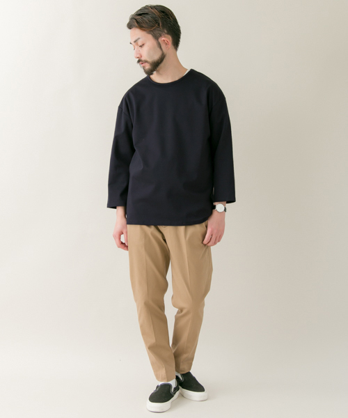 URBAN RESEARCH（アーバンリサーチ）の「UR ビックシルエットジャージー8分袖Tシャツ（Tシャツ/カットソー・メンズ・グレー/ホワイト/ネイビー・LARGE/MEDIUM）」の15枚目の写真