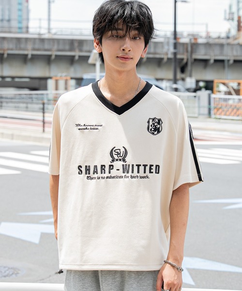 WEGO(ウィゴー)の「WEGO/【26年春夏新作】フェイクスウェードゲームT(Tシャツ/カットソー・メンズ・ホワイト/スミクロ/ネイビー・LARGE/MEDIUM)」の8枚目の写真
