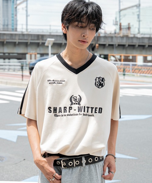 WEGO(ウィゴー)の「WEGO/【26年春夏新作】フェイクスウェードゲームT(Tシャツ/カットソー・メンズ・ホワイト/スミクロ/ネイビー・LARGE/MEDIUM)」の14枚目の写真