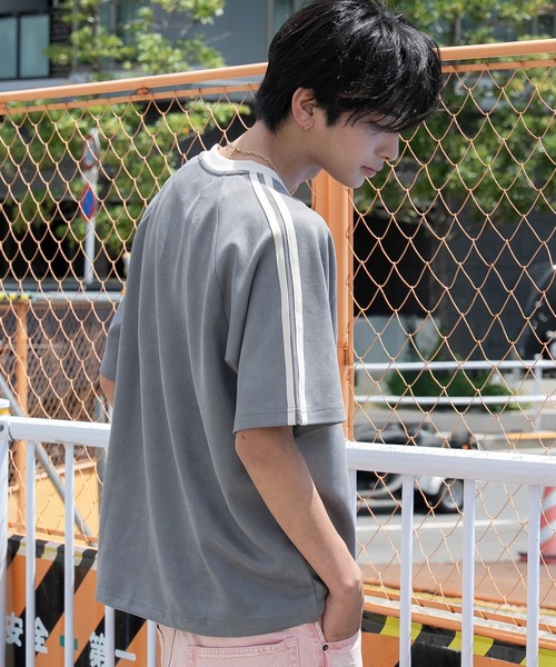 WEGO(ウィゴー)の「WEGO/【26年春夏新作】フェイクスウェードゲームT(Tシャツ/カットソー・メンズ・ホワイト/スミクロ/ネイビー・LARGE/MEDIUM)」の19枚目の写真