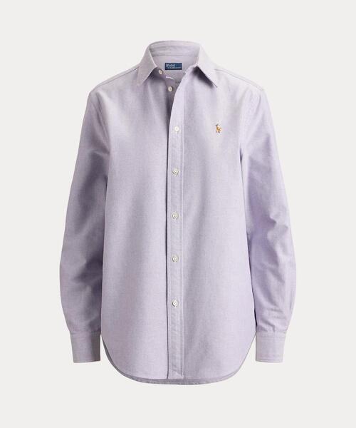 POLO RALPH LAUREN（ポロ ラルフ ローレン）の「クラシック フィット コットン オックスフォード シャツ（シャツ/ブラウス・レディース・パープル・S/M/XS）」の3枚目の写真