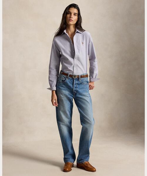 POLO RALPH LAUREN（ポロ ラルフ ローレン）の「クラシック フィット コットン オックスフォード シャツ（シャツ/ブラウス・レディース・パープル・S/M/XS）」の6枚目の写真