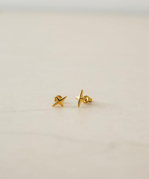 SMELLY(スメリー)の「ステンレススパークルプチピアス(ピアス(両耳用)・レディース・シルバー/ゴールド・-)」の2枚目の写真