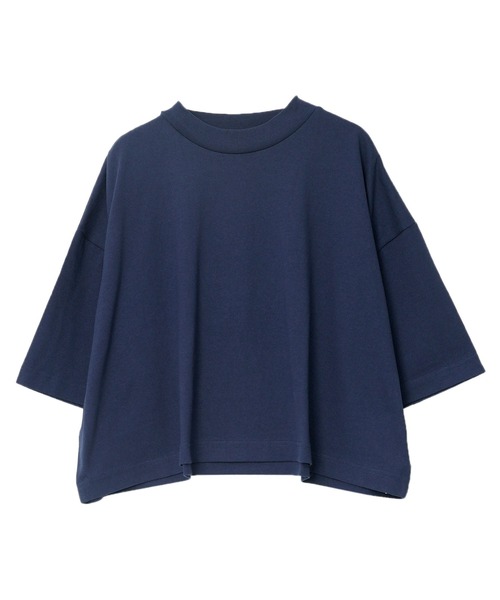 KOBE LETTUCE（コウベレタス）の「[ 汗じみ防止＆UVカット ] クロップドクルーネックボックスTシャツ（Tシャツ/カットソー・レディース・ネイビー/ブラック/オレンジ系/杢グレー/アイボリー/カーキ系/オフホワイト・M）」の13枚目の写真